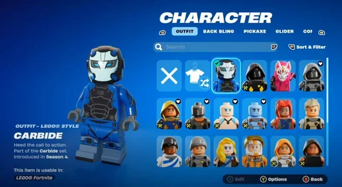 Fortnite lego how to change your skin
